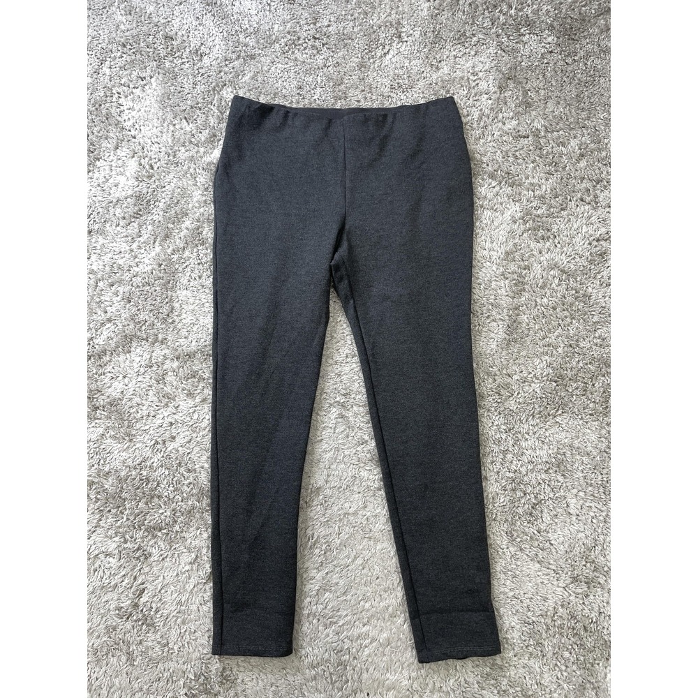 Lilly Pulitzer Pants Womens Large Gray Pull-On Ponte Stretch Ankle Style 001262